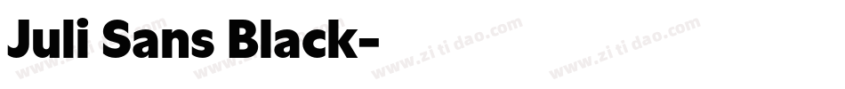 Juli Sans Black字体转换
